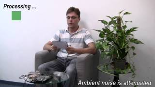 Alango Tablet 3Mic Array demo [upl. by Gaddi]