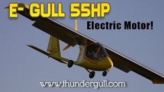 E  Gull by ThunderGull 55 HP electric powered aircraft using Zero electric motorcycle technology [upl. by Joellyn360]