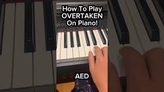 How To Play OVERTAKEN On Piano  One Piece onepiece piano tutorial [upl. by Massimo]