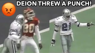 Deion Sanders THROWS a PUNCH for low block 😡 HEATED Moment [upl. by Hoban]