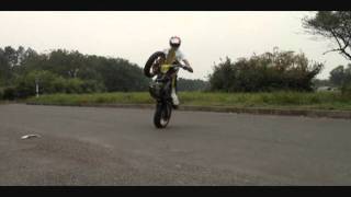 DRZ400SM SLOW Wheelie [upl. by Acysej206]