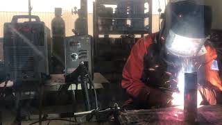 MIG 500 suitcase flux cored wire welding test [upl. by Sirod]