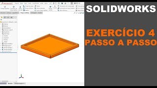 SOLIDWORKS  EXERCÍCIO 4  PASSO A PASSO  CHAPA METÁLICA  FLANGE DE ARESTA solidworks [upl. by Baniez]