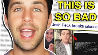 JOSH PECK SPEAKS OUT ABOUT NICKELODEON DOC [upl. by Kari290]