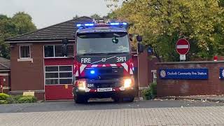 Tyne and Wear Fire and Rescue Service E01 CAT 1 Gosforth Fire truck Turnout [upl. by Juliana]