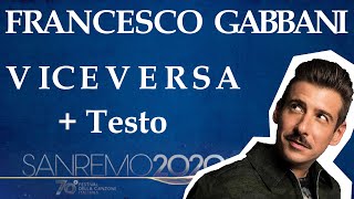 Viceversa  Francesco Gabbani  testo Sanremo 2020 [upl. by Hsekar542]