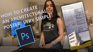 Adobe Photoshop Tutorial 2  How to make architectural poster very easy and fast [upl. by Trimble]