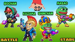 Shinchan became pepi in battle stars 🐸🔫  Shinchan and friends playing battle stars 😂  funny game [upl. by Neevan]