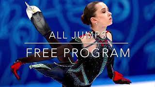 Free program Kamila Valieva Cup of Russia  all jumps [upl. by Foss]