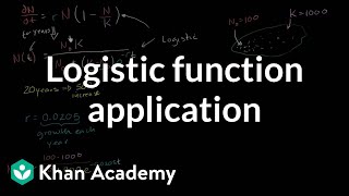 Logistic function application  First order differential equations  Khan Academy [upl. by Luna]