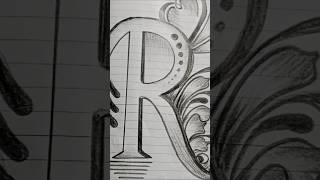 How to make R letter style writing designart drawing easydrawingandpaintingytshorts [upl. by Idette]