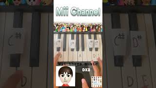 Wii theme music mii song easy piano tutorial [upl. by Grati]