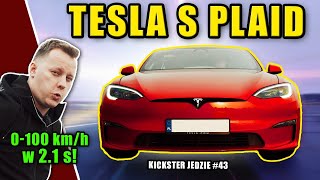 Tesla Model S Plaid  6 s do 200 kmh  Kickster jedzie 43 [upl. by Zirtaeb]