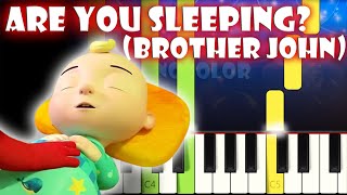 Are You Sleeping Brother John  Cocomelon Nursery Rhymes  Piano Tutorial  Karaoke [upl. by Noinatrad]