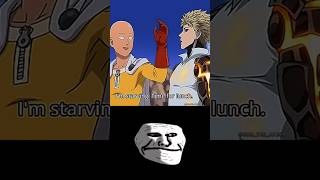 one punch man saitama Vs zenos first battle  saitama troll faces😈 shorts sigma troll [upl. by Desdee]