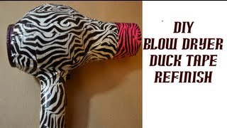 DIY Duck Tape Duct Tape Blow Dryer Makeover [upl. by Nevarc143]