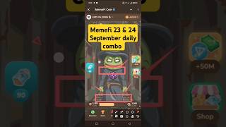 MemeFi Daily Combo for all level  23 September 2024 MemeFi Secret Tap Combo to earn 4000000 coins [upl. by Aenal]