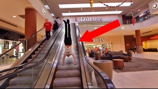 HANDSTAND ESCALATOR CHALLENGE [upl. by Sana569]