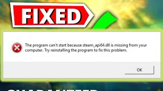 How To Fix GTA 5 steamapi64dll [upl. by Ellerol]