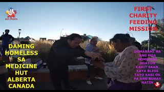 MARAMING HOMELESS NA DIN SA MEDICINE HUT ALBERTA CANADA FIRST CHARITY FEEDING MISSION [upl. by Mazlack]