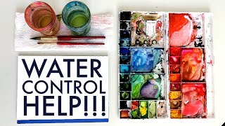 THREE Water Control Tips When Painting With Watercolor [upl. by Terb]