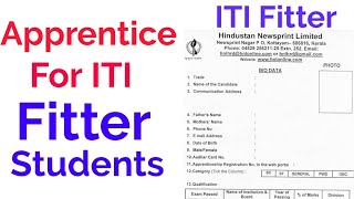 ITI Apprenticeship 2018  2019  ITI Fitter Apprentice [upl. by Airal900]