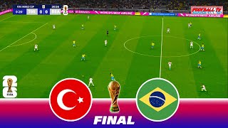 TURKEY vs BRAZIL  FIFA World Cup 2026 Final USA  Full Match All Goals  PES Football Game PC [upl. by Tuppeny]