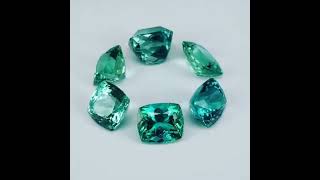 31 Cts Natural 6 Pieces Paraiba Color Perfect Cushion Cut Tourmaline Gemstones from Afghanistan [upl. by Tuckie846]