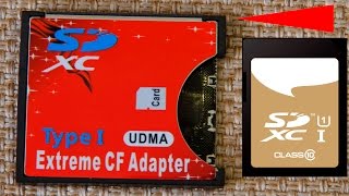 Адаптер переходник с SD SDHC SDXC на CF  Compact Flash Memory Card Adapter [upl. by Ayoj]