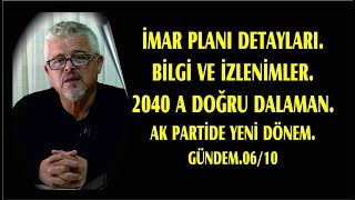 İMAR PLANI DETAYLARIBİLGİ VE İZLENİMLER 2040 A DOĞRU DALAMANAK PARTİDE YENİ DÖNEM GÜNDEM0610 [upl. by Evy]