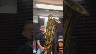 Eppelsheim Contrabass Saxophone Actual notes not just fart noises [upl. by Addiel655]