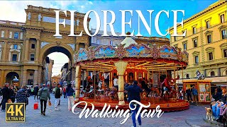 Florence Italy  4K Ultra HD Walking Tour [upl. by Duff]