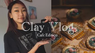 Polymer Clay Painting at a Cafe Artist Vlog [upl. by Papert935]