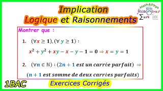 Logique Mathématique  Implication  La Logique  1 Bac SM SEX Exercice 1 [upl. by Margot]