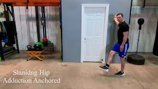 Standing Hip Adduction Using Resistance Bands  Leg Exercises [upl. by Eniliuqcaj]