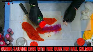 Curing Salmon Eggs With Fire Cure For Fall Salmon [upl. by Arbas]