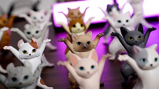 Cat Pen Holder Dances Ievan Polkka  Stop Motion Animation [upl. by Abih]