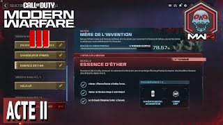 ESSENCE DÉTHER NIVEAU 3 ACTE 2 MÈRE DE LINVENTION MODE ZOMBIE CALL OF DUTY MODERN WARFARE 3 [upl. by Ailes512]