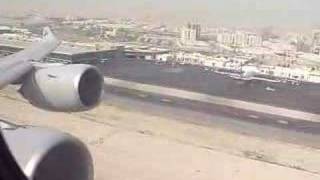 Qatar Airways A340600 takeoff [upl. by Einad849]