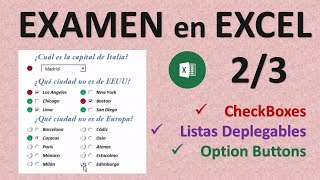 Macros Excel – VBA 16 Crea un Examen Tipo Test en Excel 2  3 [upl. by Dusza]