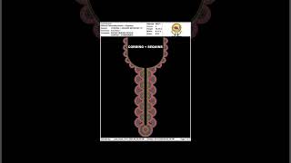 CORDING SEQUENCE NECK EMBROIDERY DESIGN [upl. by Adina]