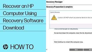 Recover an HP Computer Using Recovery Software Download  HP Computers  HP Support [upl. by Ylrac]