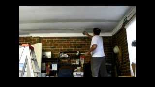 Plastering Sagging Garage Ceiling Repair [upl. by Aibsel]