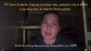 PH Politics Update VP Sara Duterte admits to kill BBMLiza M Romualdez over threat of being killed [upl. by Suiluj]