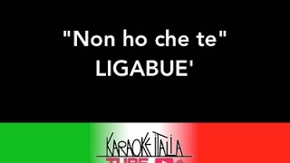 KARAOKE ITALIA TUBE  LIGABUE  NON HO CHE TE  KARAOKE [upl. by Mohl625]