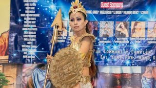 SHE WAS PORTRAYING BEING ATHENA GREEK GODDESS OF WAR IN ONE OF FANTASY GODDESS FASHION SHOW [upl. by Amy650]