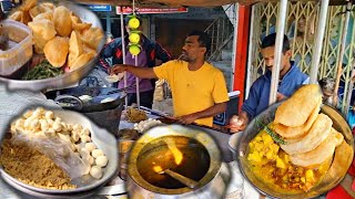 Roadside Early Morning Cheapest Breakfast At Kolkata  Indian Street Food  Kolkata Street Food [upl. by Refotsirk]