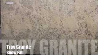 Snow Fall Granite Countertop by Troy Granite [upl. by Ria]