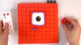 DIY Numberblocks 1 to 100 Math Link Cubes Fun Toy Counting Spring Colours  Learn to Count [upl. by Tresa416]