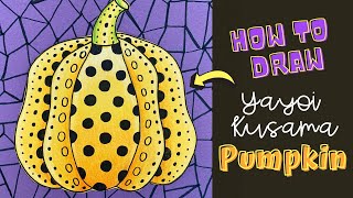 How to draw a Yayoi Kusama inspired dot Pumpkin [upl. by Azral]